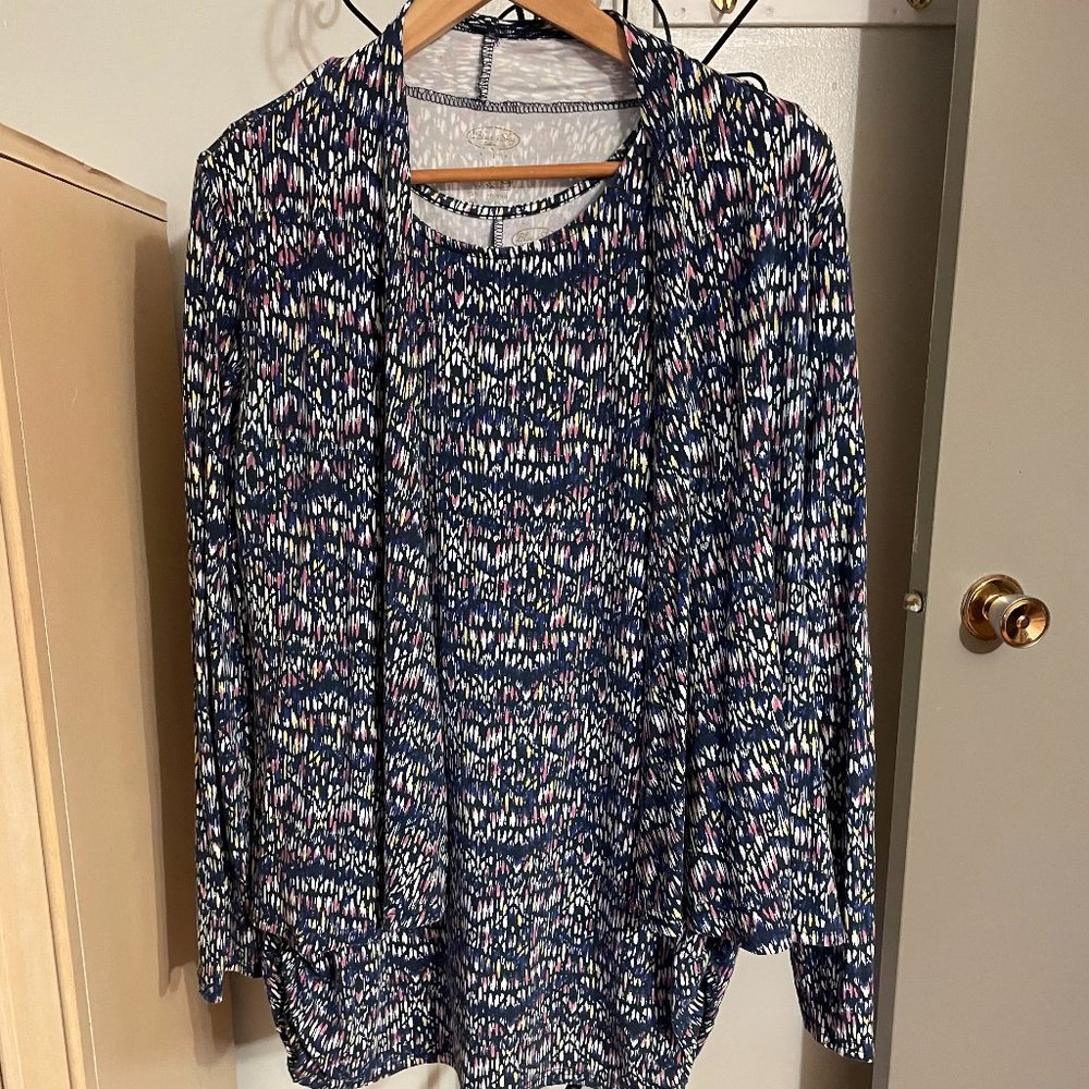 BLUE SKY 2-Piece Long Tunic Tank and Jacket